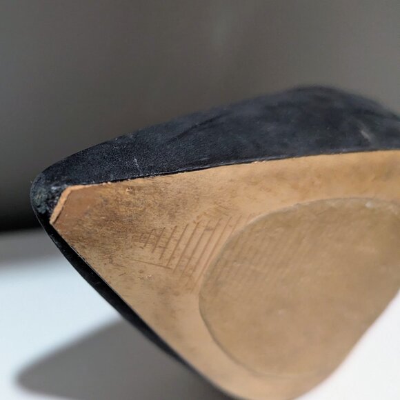 ALDO Black Leather Heels w/ Clear Strap – Size 7.5 - Picture 5 of 6